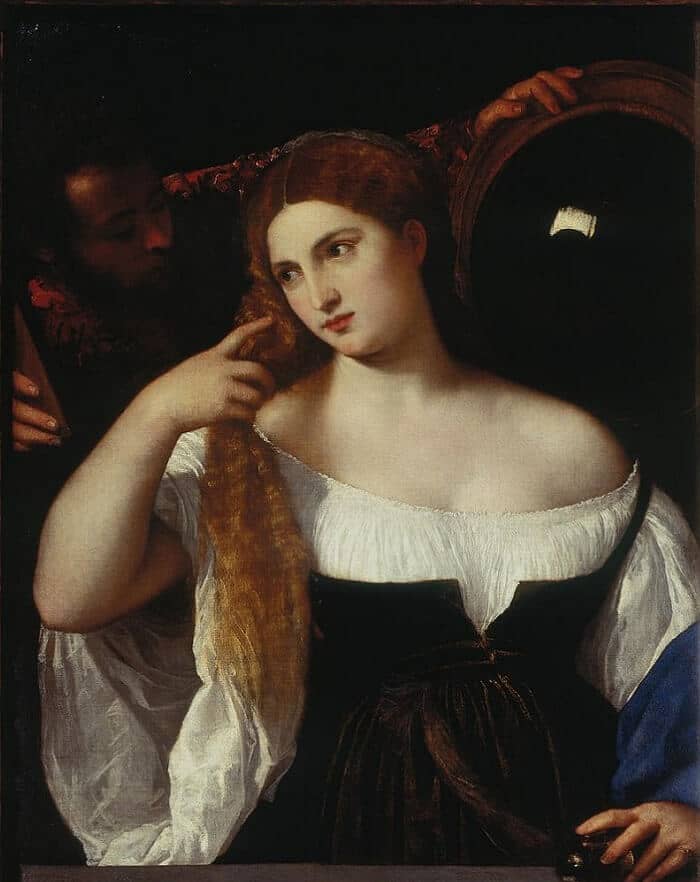 Woman with a Mirror, 1512-15 by Titian