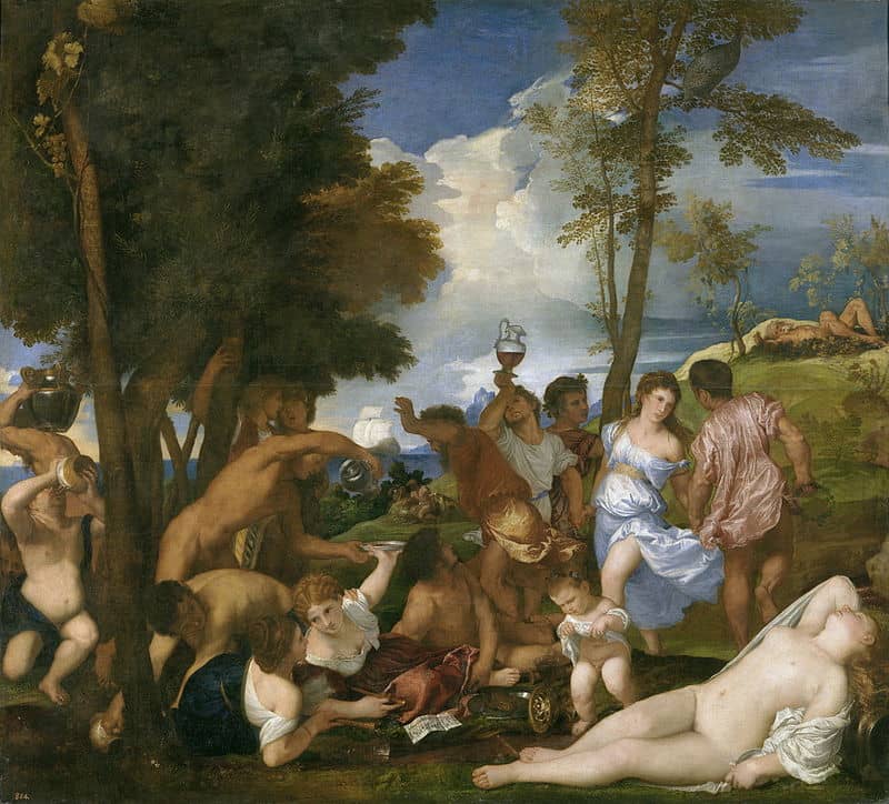 The Bacchanal of the Andrians, 1523-24 by Titian