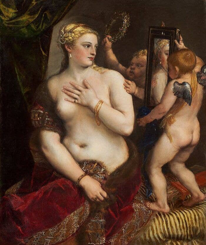 Venus with a Mirror, 1555 by Titian